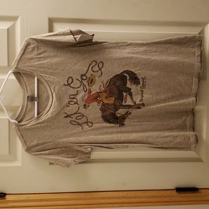 Let 'er Go Printed T-Shirt, Size Medium, Tan Color